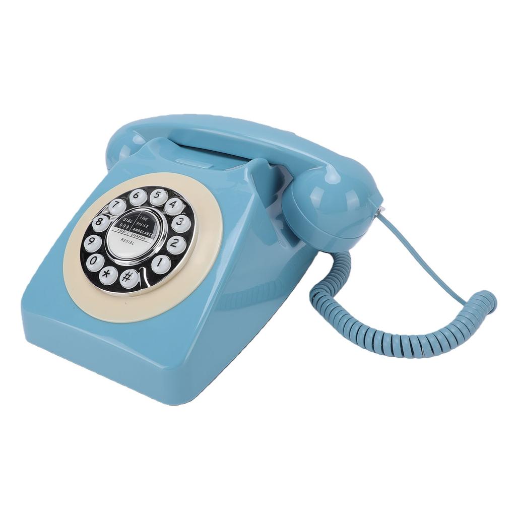 Antikes Telefon Schnurgebundenes Festnetztelefon Vintage Klassisches Haustelefon mit Wahlwiederholungstasten RJ11 Anschluss