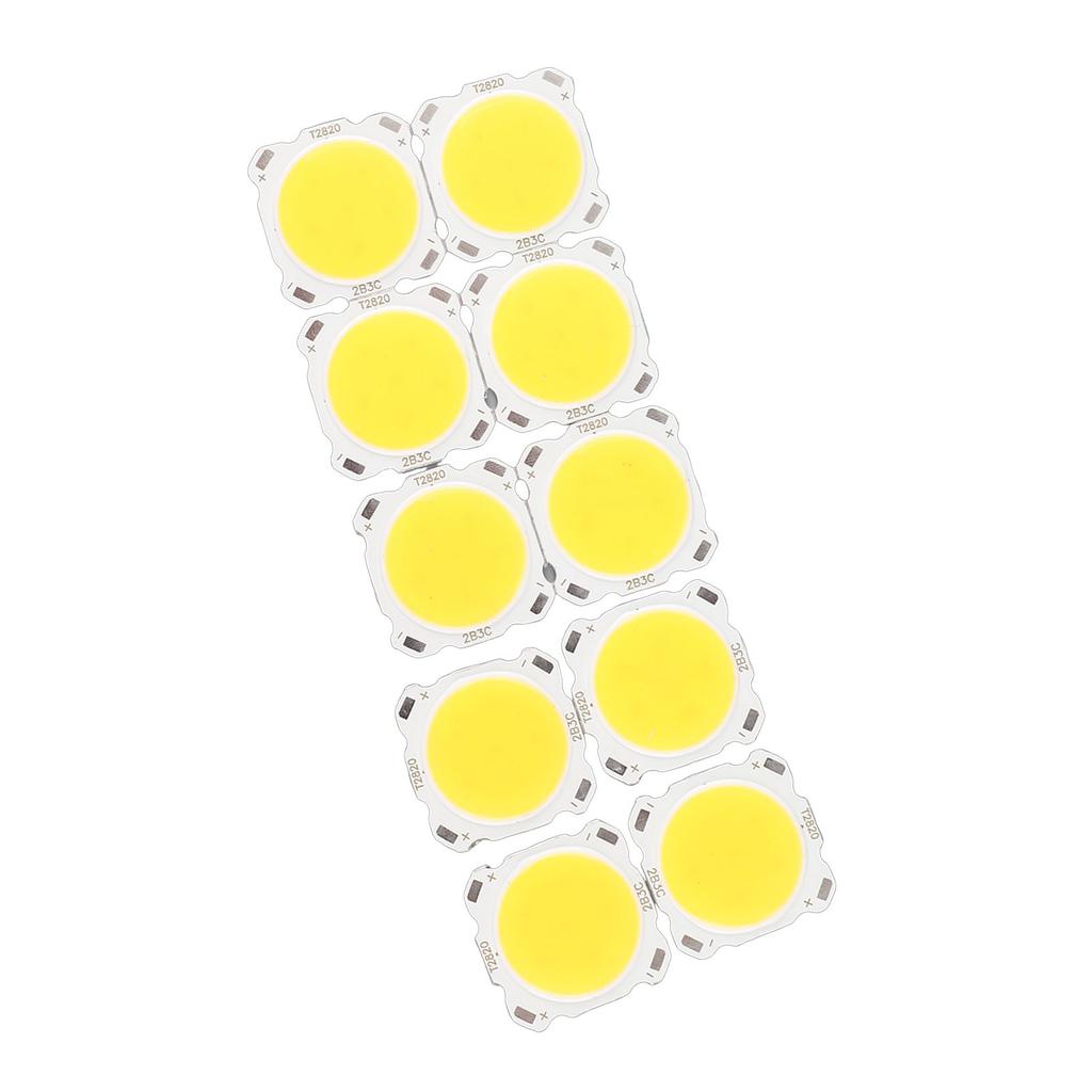 10pcs Round COB 3W High Power LED Chip Bulb Lamp Light Warm White