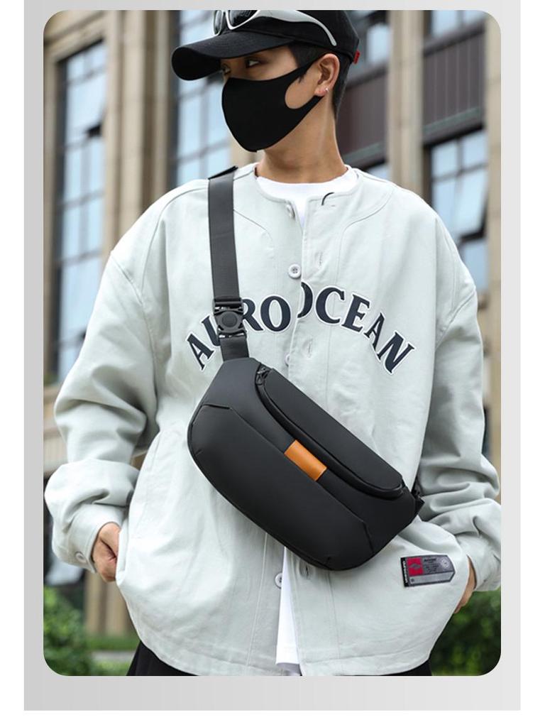 Trendy Men's Minimalist Crossbody Backpack: Lightweight, Stylish, and Functional for Outdoor Use