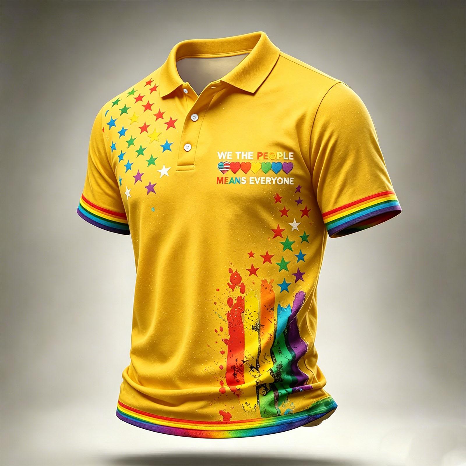 

Men s Casual Color-Block Striped Short-Sleeve Shirt XL жовтий