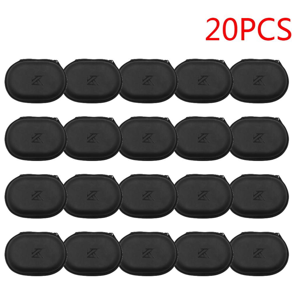 1-20 Stück KZ Kopfhörer Oval Aufbewahrungstasche Kabelgebundene Kopfhörer PU Reißverschluss Aufbewahrungsbox Tragbarer Haltebehälter für KZ BA10 AS10 ES4