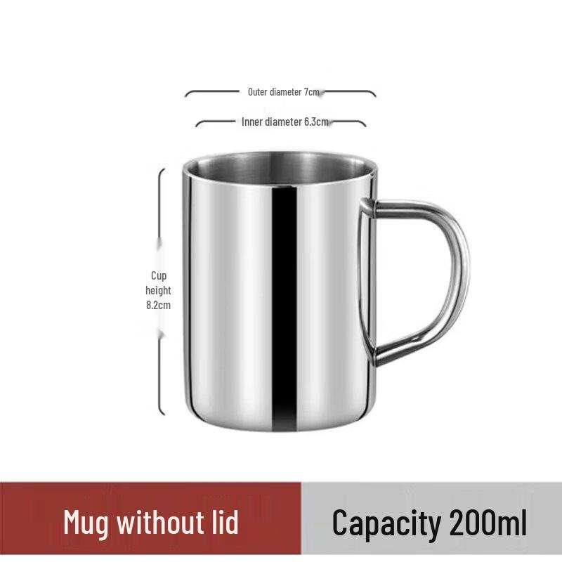 304 Stainless Steel Insulated Mug with Handle