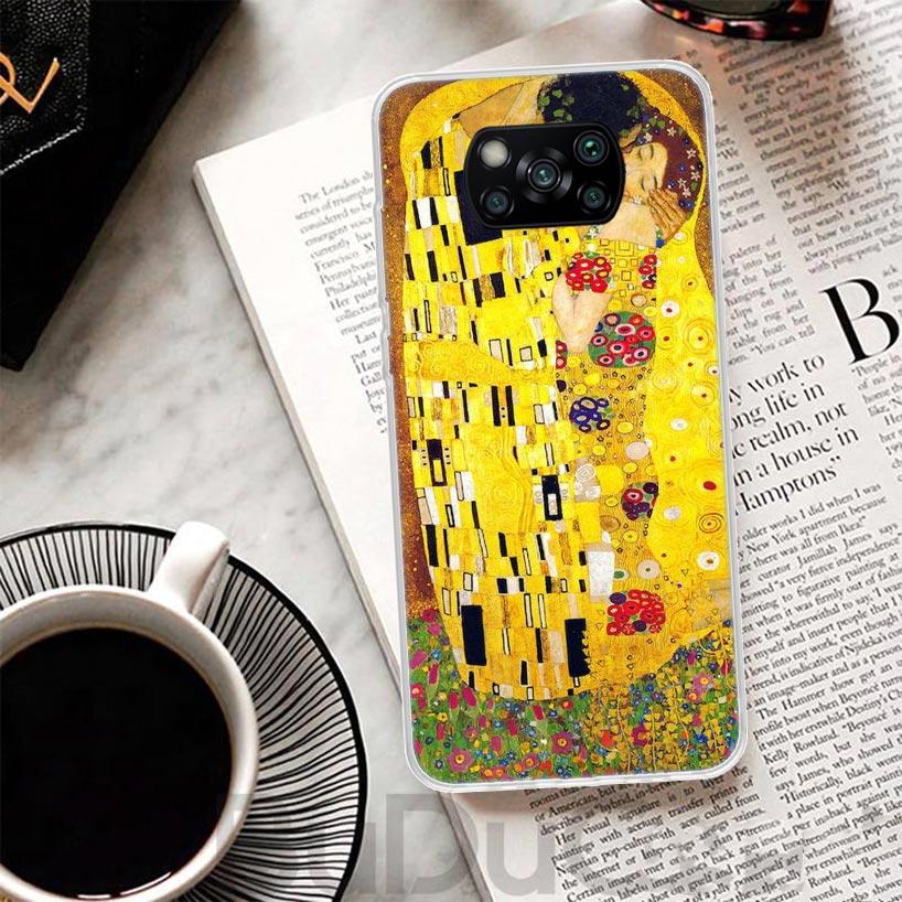 Kiss by Gustav Klimt Desig Cover For Xiaomi Mi 11T 10T 9T Pro 11 Lite Phone Case 12 12X 10 9 8 11i 6X 5X Ultra 5G Print Coque Fu