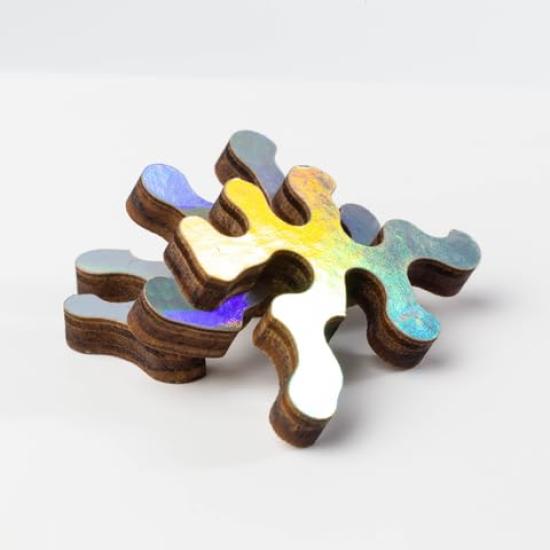 GEMTURT Holographic Impossible Puzzle - 300 Piece Wooden Jigsaw Puzzle, the Hardest Puzzle Ever [Used]