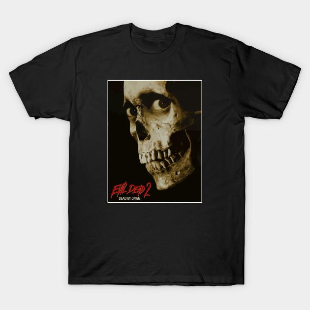 Men Black Print T-shirt Evil Dead 2 No-Cut Transfer Paper Print Cotton Tshirt 3XL чёрный