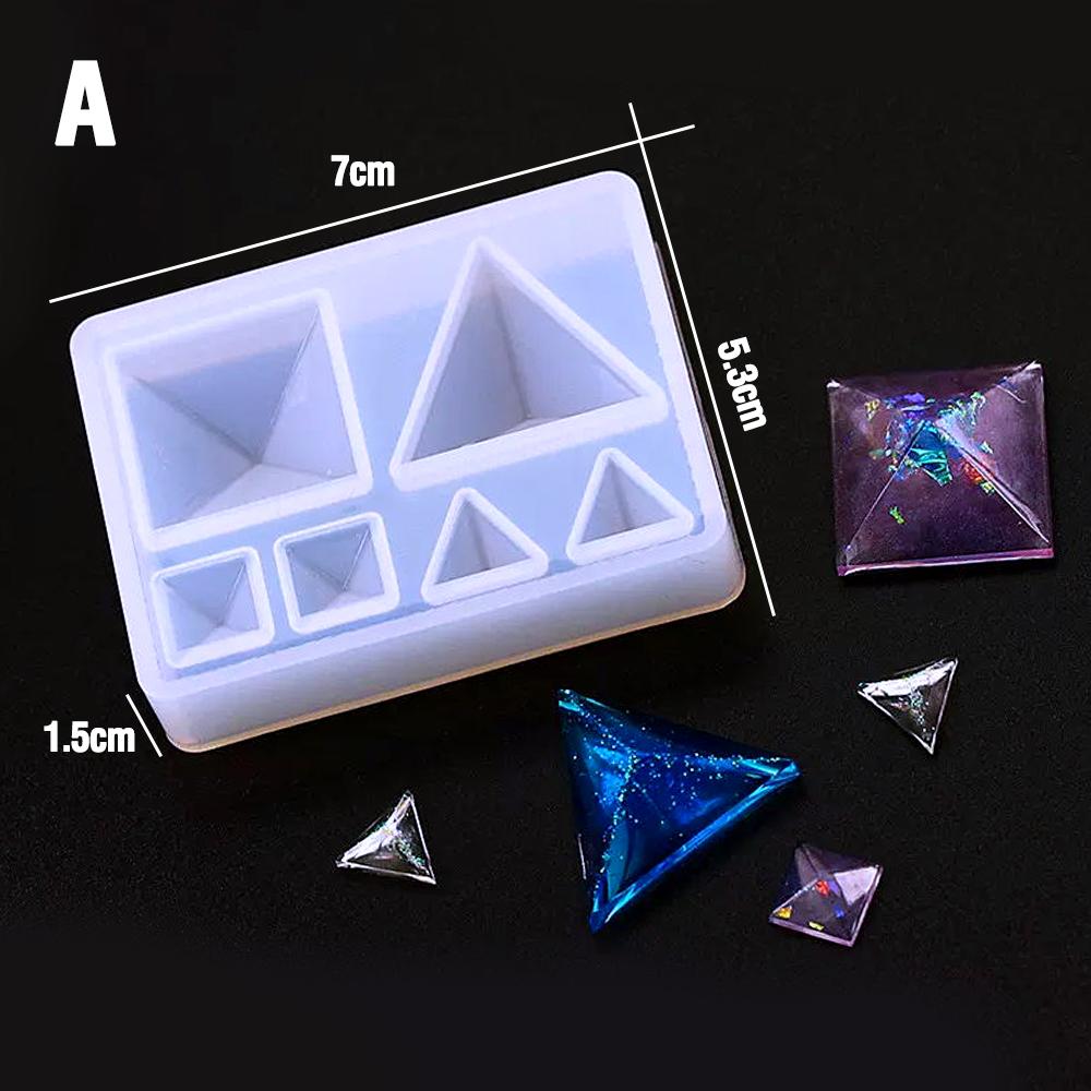 For Better Life 1Pc Transparent Epoxy Resin DIY Pendant Soft Silicone Molds Handmade Earrings Jewelry Making Geometric Mould
