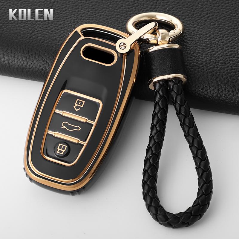 TPU Car Remote Key Case Cover Shell Fob for A1 A3 8V A4 B8 B9 A5 A6 C7 A7 A8 Q3 Q5 Q7 S4 S6 S7 S8 R8 TT Accessories Keyless