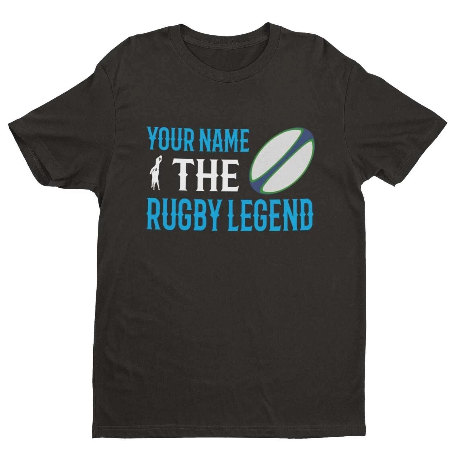 PERSONALISED Rugby T Shirt YOUR NAME The RUGBY LEGEND Gift Idea For Player Fan L