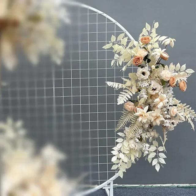 Champagne Matrimonio Fiori Artificiali Fila Feste Centrotavola Arco Decorazione Parete Finestra Sfondo Disponi Oggetti di Scena Foglia Appesa Floreale