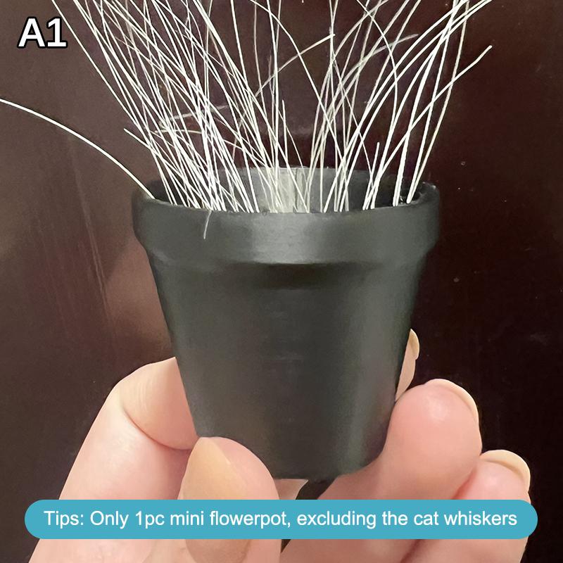 Pet Whisker And Fur Collector Cat Whisker Holder Mini Flower Pot Design Desktop Ornament Collectible Keepsake For Cat Owners
