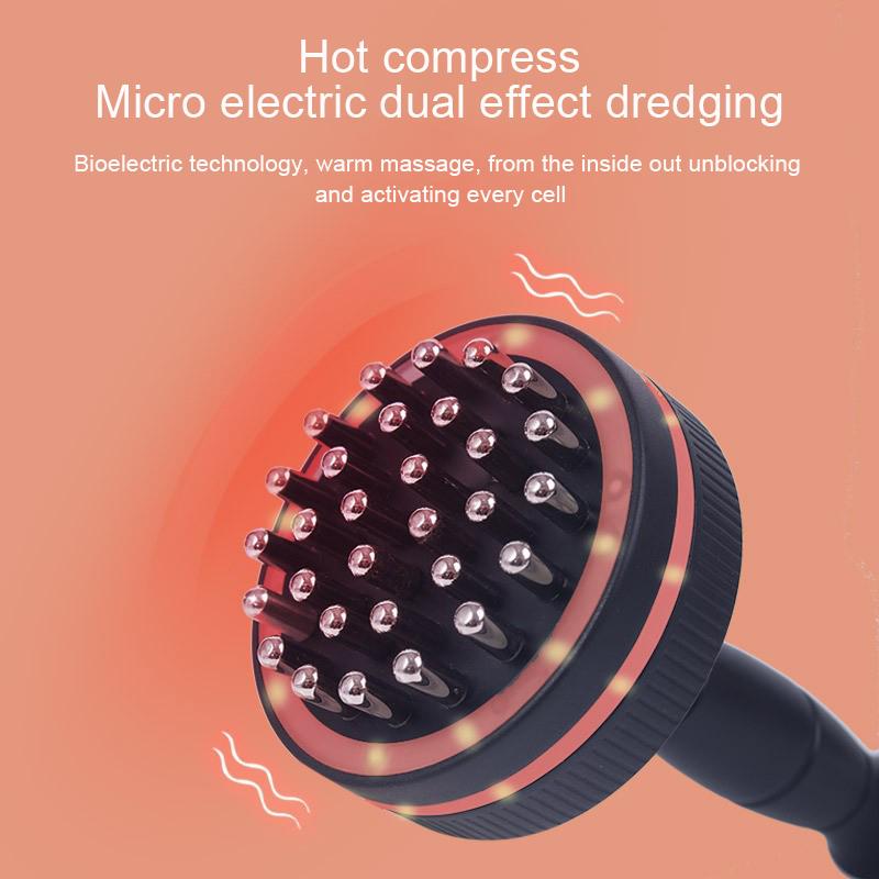 Meridian Brush Portable Intelligent Body Massage Brush Handheld Gua Sha Tool Vibration Red light Irradiation Full Body