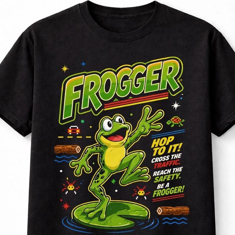 Frogger Retro Arcade Game TShirt Classic Gaming Unisex TShirt S