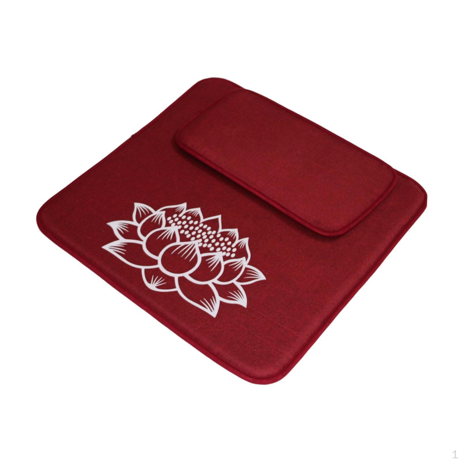 

Meditation Cushion Seat Chatting Pad with Floor Pillow Set for Game Nights Deep Red