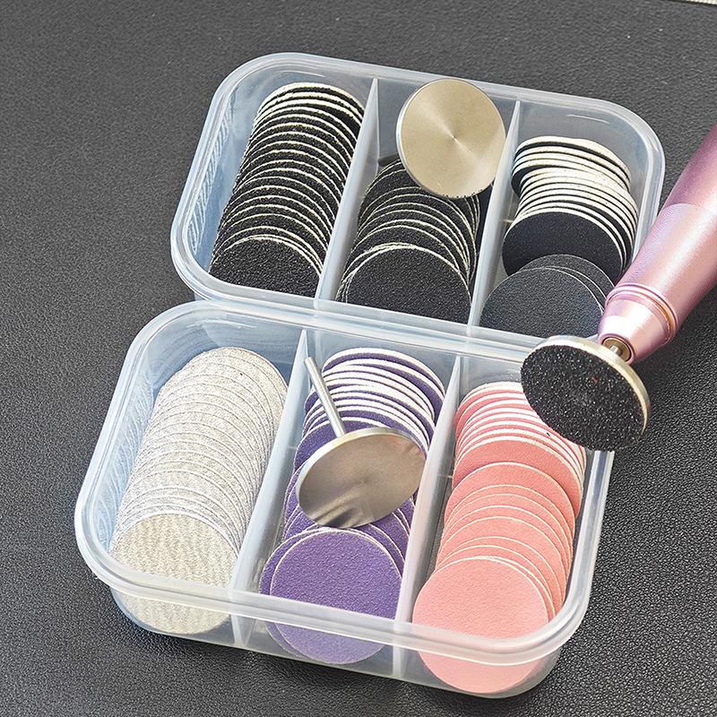 15/20/25Mm Fuß Nagelhaut Hornhaut Entfernung Austauschbares Schleifpapier Mit Pediküre Scheiben Pads Set Tote Haut Reiniger Fuß Raspeln Feilen