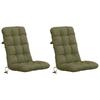 2 Piece High Back Cushion Set VIANEN 100percent Polyester Olive Green