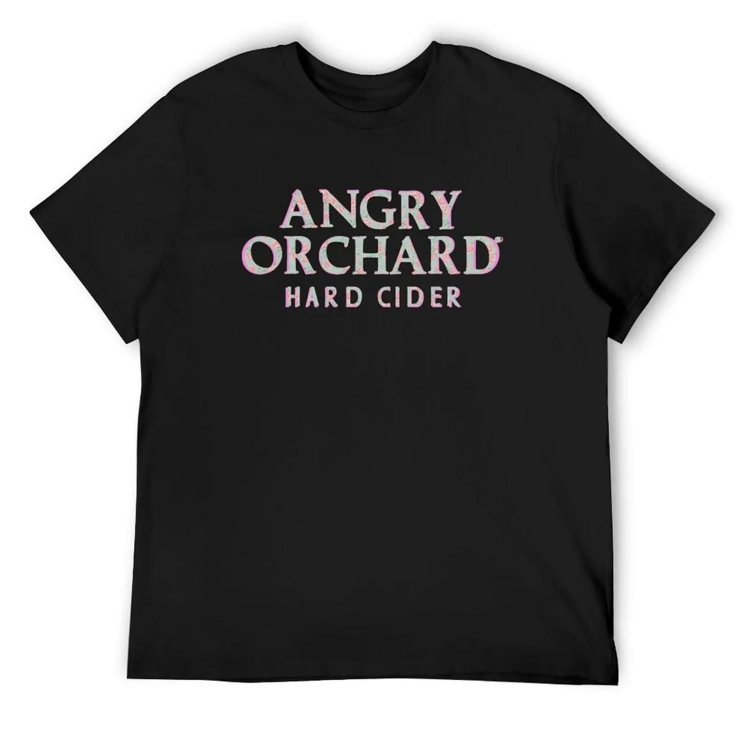 Angry Orchard Logo Floral Print T-Shirt sweat summer tops cheap stuff street wear mens tall t shirts S