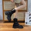 Fashion Versatile Height-increasing Martin Short Boots Women's 2025 Autumn and Winter New Thick Heel Thick-soled Short Tube Small Thin Single Boots