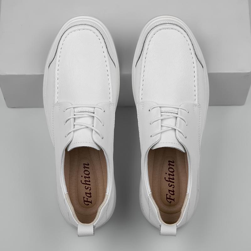 Fashion Quality Men Classic Leather Oxford Shoes Dress Shoes Summer Lace-Up Punching Leather Breathable Driving Wedding Men Casual Shoes