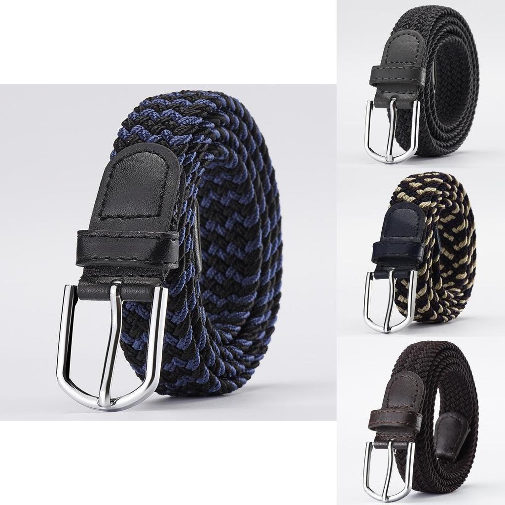 Versatile Unisex Woven Elastic Belt Fashionable Canvas Belt For Everyday Wear And Casual Use