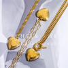 European and American Open Heart Pendant Love Picture Box Necklace Sweater Chain Chain Gold Plated Color