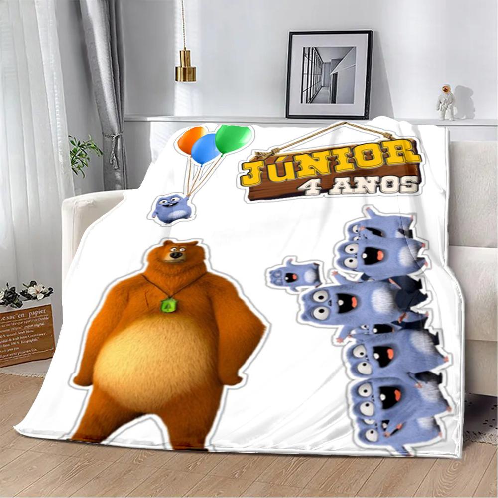 Cartoon Printed Blanket Picnic Blankets Grizzy and The Lemmings Warm Blanket Soft and Comfortable Home Travel Birthday Gift