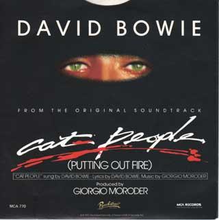 

7inch Record DAVID BOWIE MUSIC BY GIORGIO MORODE Cat People Putting Out Fire From MCA770 MCA Records 1982 UK Dance Electronica Used