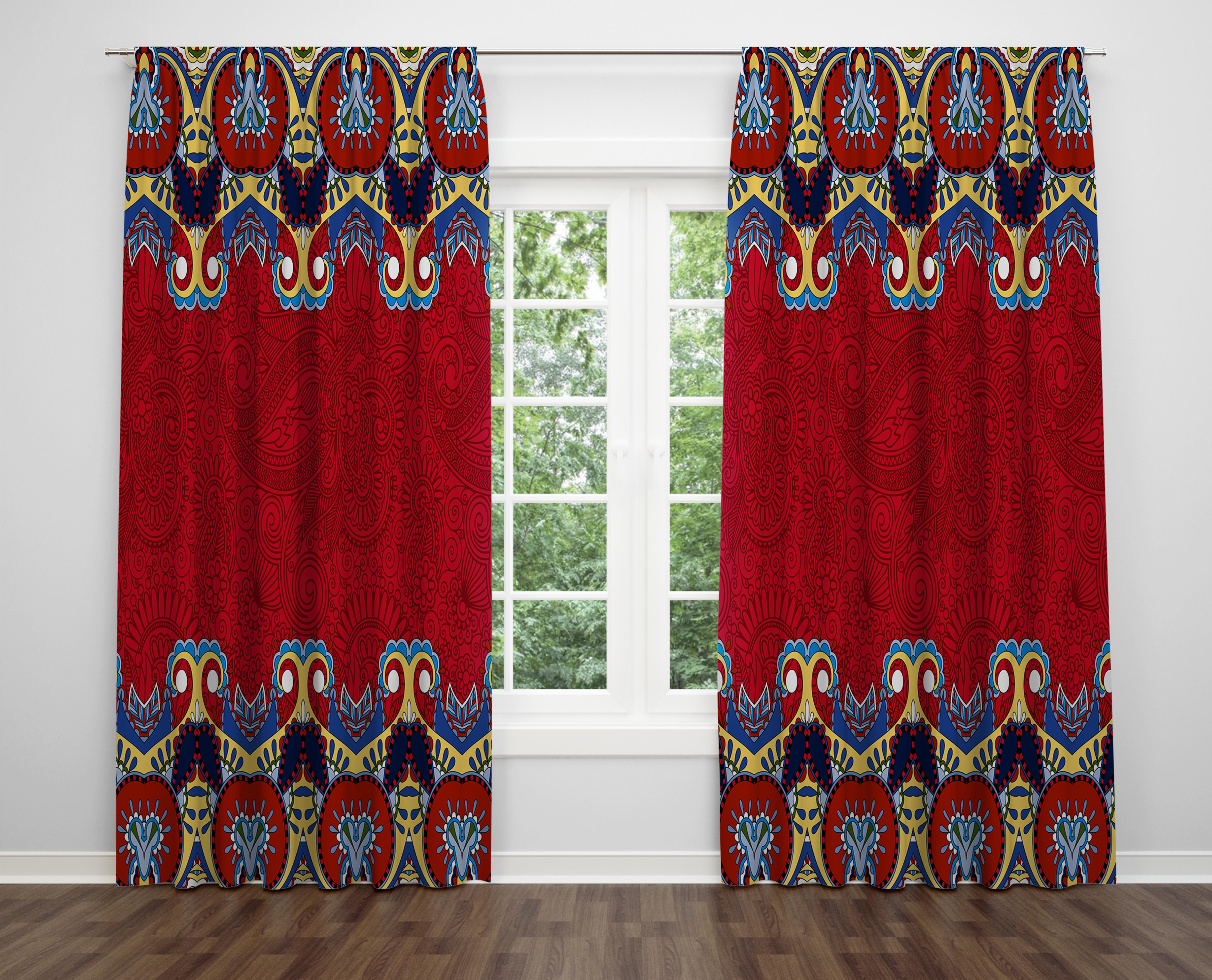 

Декоративний дизайн, високоякісна бавовняна тканина, ви можете вибрати одну або подвійну фіранку з крила 1 piece різнокольоровий