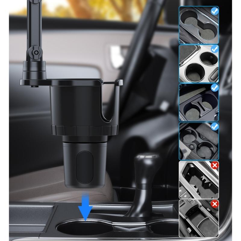 360 Degree Rotatable Vehicle Drink Cup Holder Phones Mount Base With 17mm Ball Head For Mobile Devices