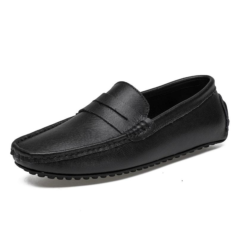 High Quality Men Casual Shoes Fashion Mens Shoes Genuine Leather Suede Shoes Men Loafers Moccasins Flat Driving Flats 38-48
