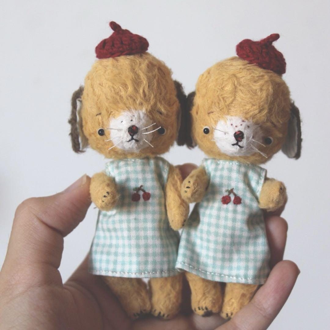 

[USED] Teddy Bear Artist Bear Dog Puppy Cherry Dress