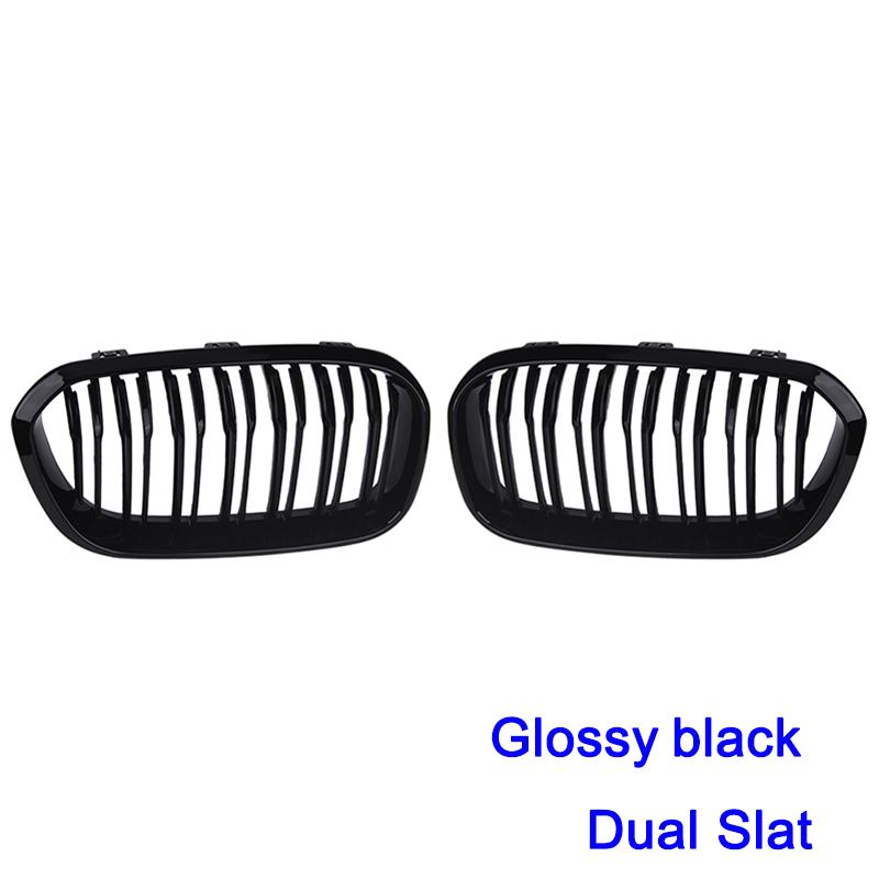 Rhyming Front Bumper Kidney Grille Double Slat Racing Grill Fit For BMW 1 Series F20 F21 Lci 120i 2015 2016 2017 Car