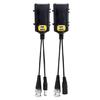 CCTV Video Balun Adapter Set with BNC Connector, RJ45 Port DC5.5X2.1Mm Power Cable for Analog Surveillances Layouts