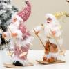 Enchanting Santa Skiing Display Portable Santa Skier Doll Festival Hanging Decorations for Celebration