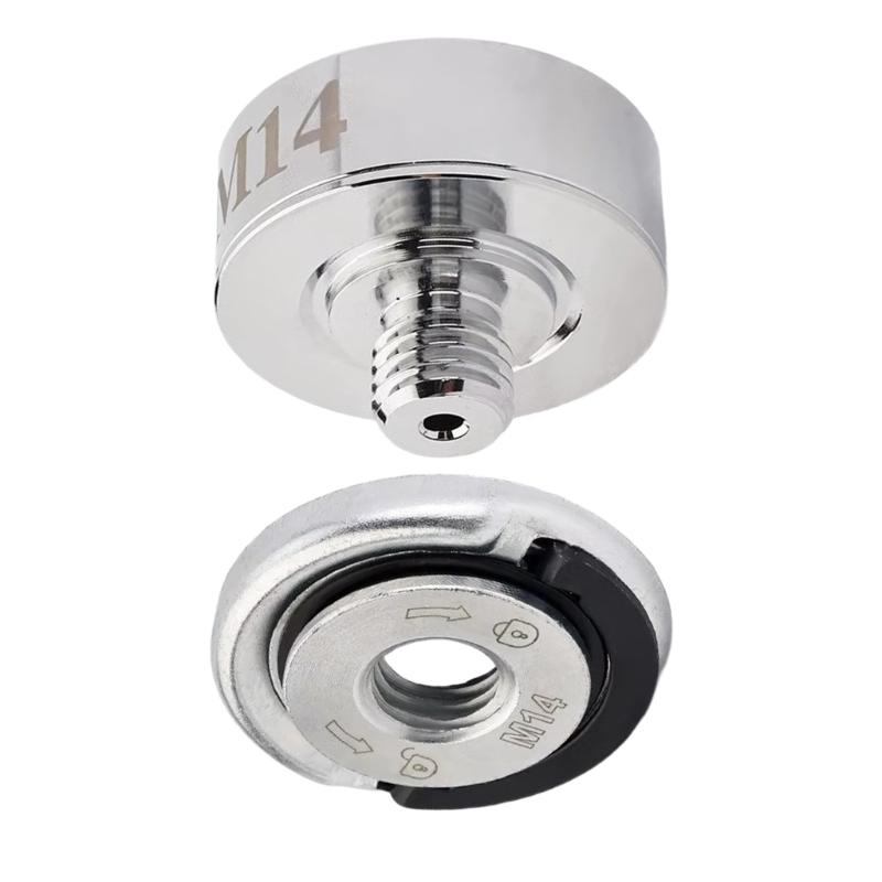 

Multipurpose Angles Grinder Arbors Adapter M14 Threaded Shafts with Flange Nut For X Lock Secure Attachments 1