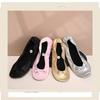Women's Foldable Portable Ballet Flats Soft Sole Roll Up Slippers Slip On  Comfy Dancing Flat Shoes  with Bag for Travel Wedding