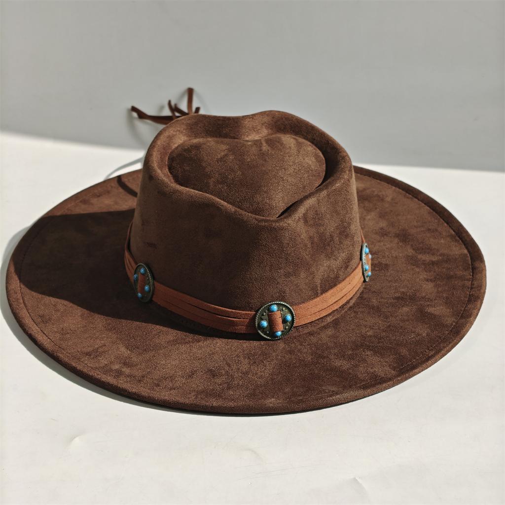Rose Red Heart Top Vegan Suede Hat Turquoise Accessories Fedora Hat Men'S Women'S Felt Jazz Hat Classic Suede Chapeau Sombrero