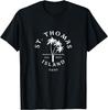 Retro Cool St. Thomas USVI Beach Palm Tree Novelty Souvenir T-Shirt