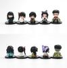 Q-Version Demon Slayer 15 Stile/Set Sitzende Geisterpuppe Tanjiro Nidouzi Inosuke Zenizu Figur Actionfigur Filmmodell Spielzeugpuppen