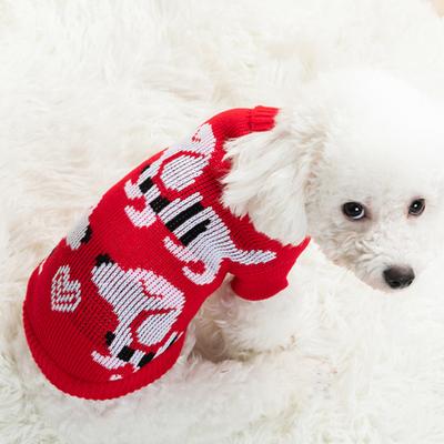Yousheng Dog Sweater Soft Comfortable Cartoon Print Pet Cat Dog Knitwear Winter Clothes for Outdoor