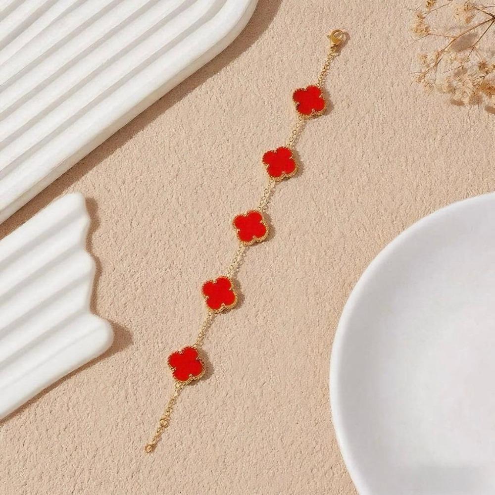 Módní náramek čtyřlístek lehký luxus high-end dámské šperky