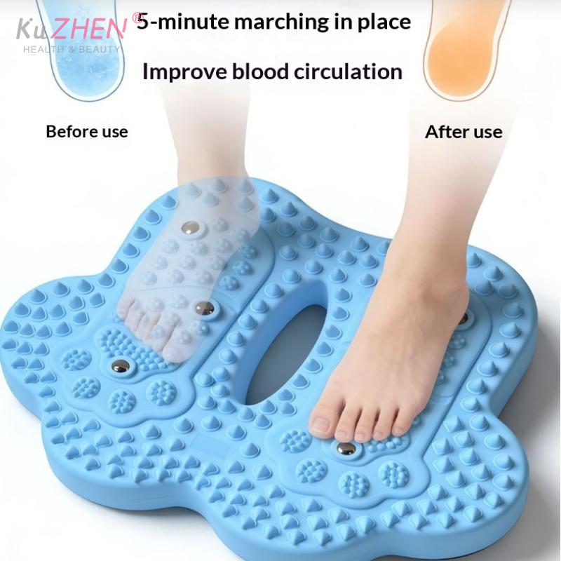 Anti-slip Acupressure Foot Massager Pad Inflatable Foot Massager Strong Suction Cups Foldable Portable Drainage Holes