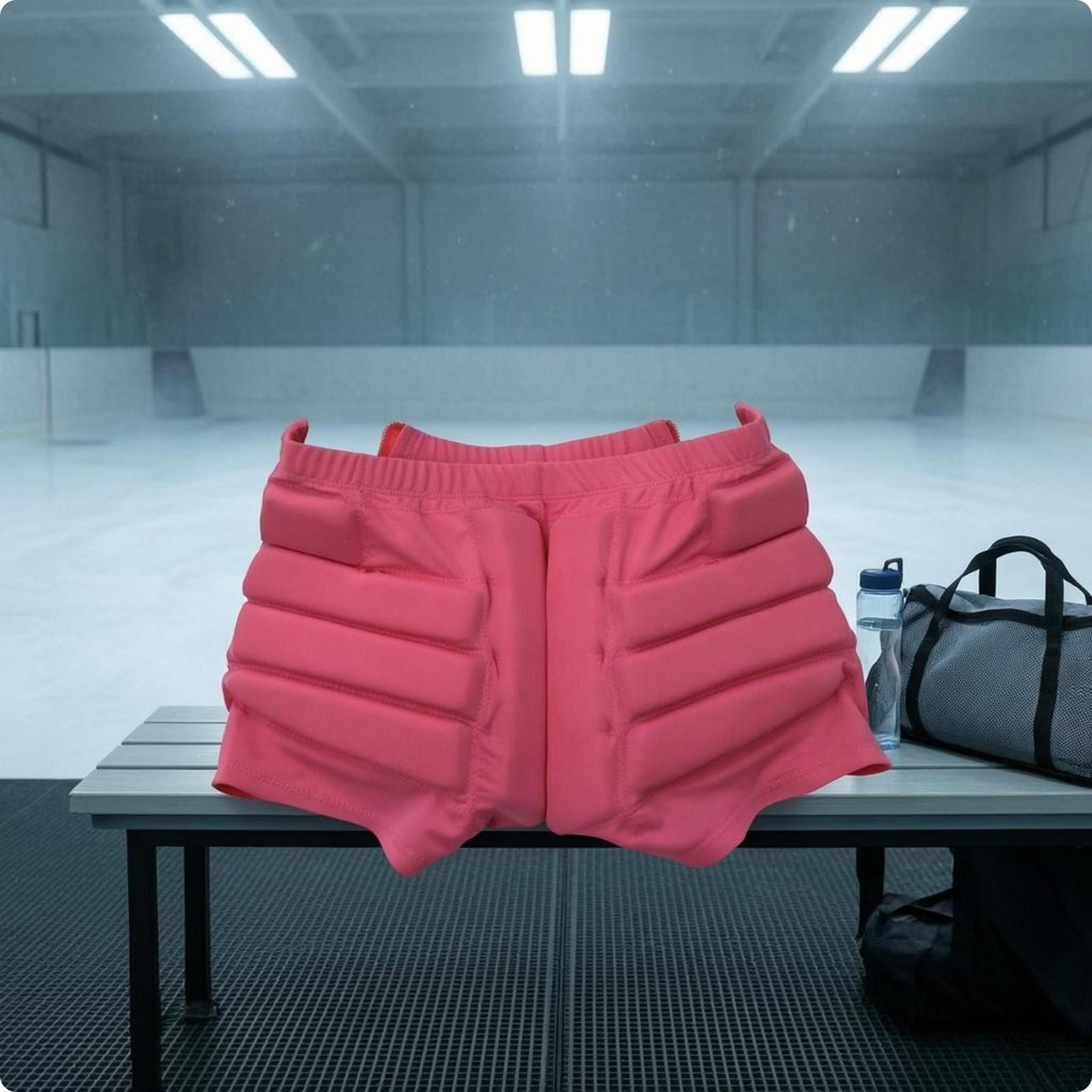 Padded Skating Shorts Zippered Side Openings Hip Protector Stretch Material Tailbone
