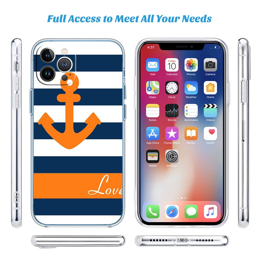 PP1 Anchor Sailor Soft Shell Transparent Phone Case for Samsung Galaxy A04 A04S A14 A23 A34 A54 M23 M33 M52 M53