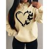 Combination Of Love And Butterfly Pattern Sweater Women Hip Hop Street Hoodies Trendy Pocket Clothes Vintage Multicolor Hoody