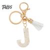 Lightweight Keychain Pendant, Letter A-Z Charm with Tassel, Alphabet Car Decoration Initial Metal Keyring for Handbag Backpack Bag Pendant Accessory