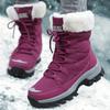 Women's Mid-Calf Boots Northern Winter Boots with Fleece Lining and Thick Sole for Warmth
