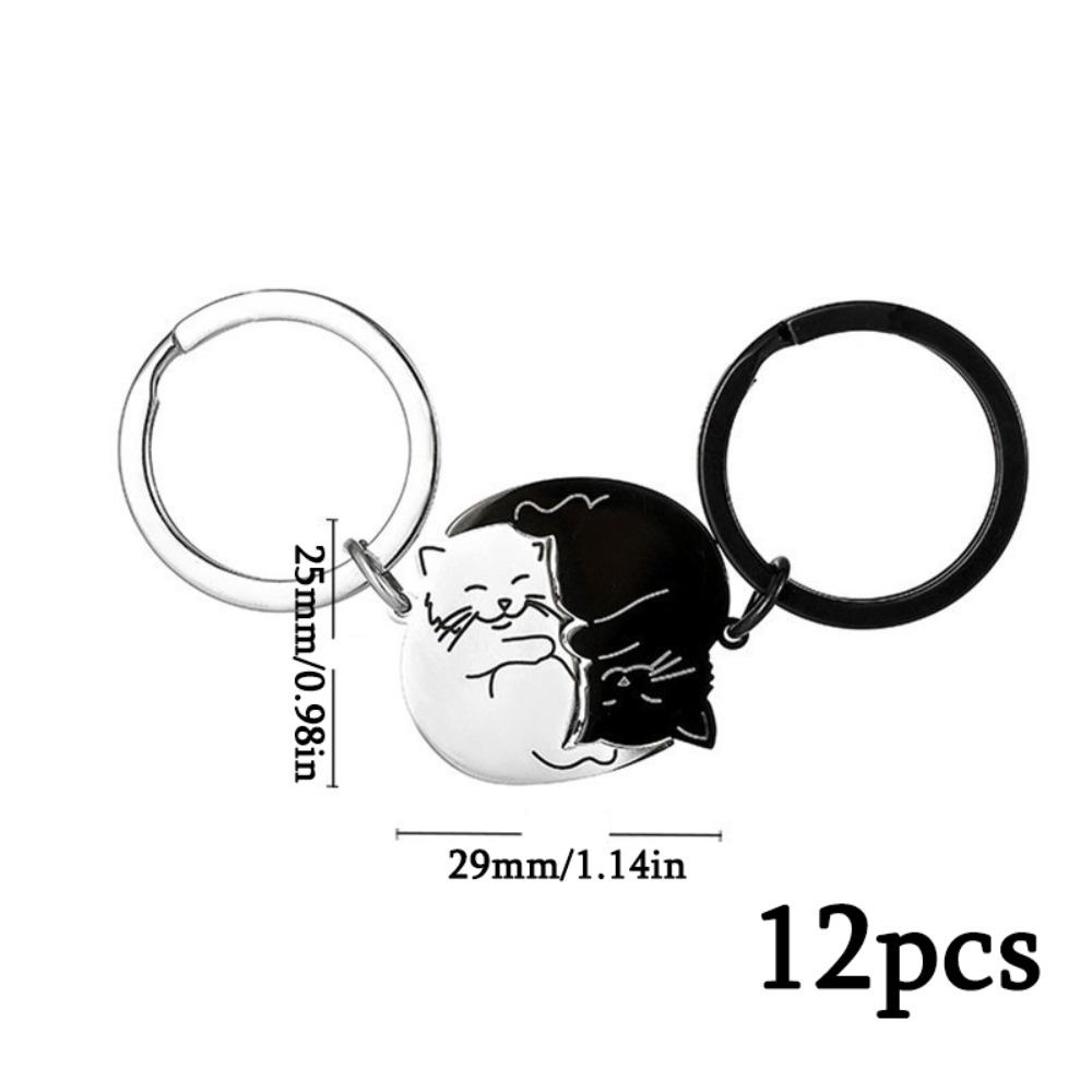 

12pcs Couple Gifts Cute Keychain Gifts for Boyfriend Girlfriend Cat Lover Valentines Gifts for Matching Keychains for Couples Husband Wife Gift