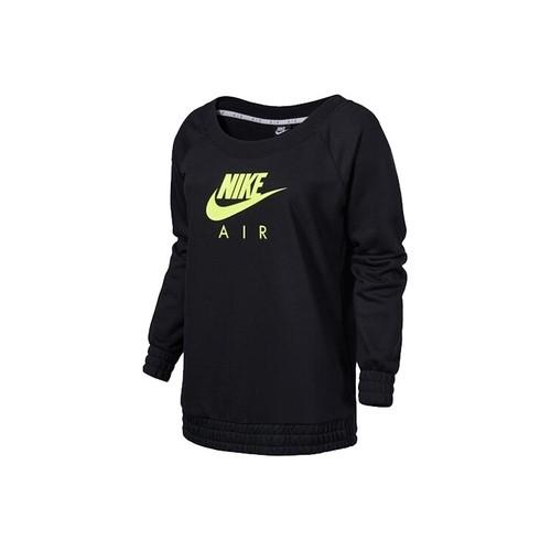 Nike Женская Повседневная Свободная Толстовка Американского Стиля Черная EU L