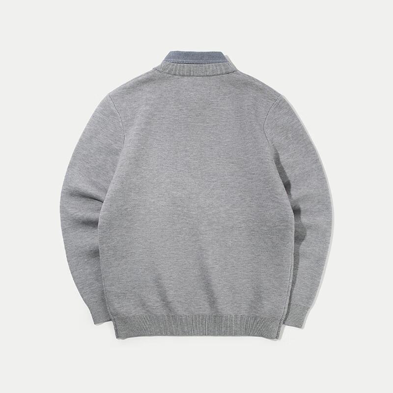 HLA Men's Fake Two-Piece Knitted Sweater