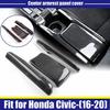 Fits Honda Civic 2016-2020 Carbon Fiber Style Armrest Box Cover Center Console